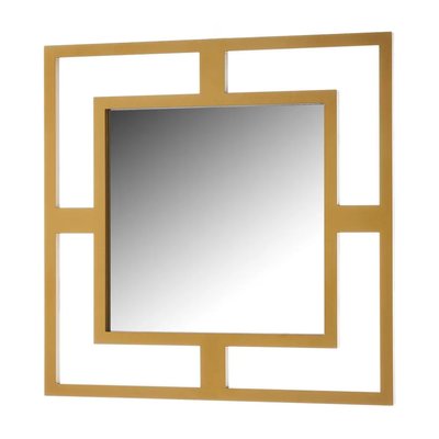 Miroir mural carré plastique doré 40x1.2x40cm WADIGA
