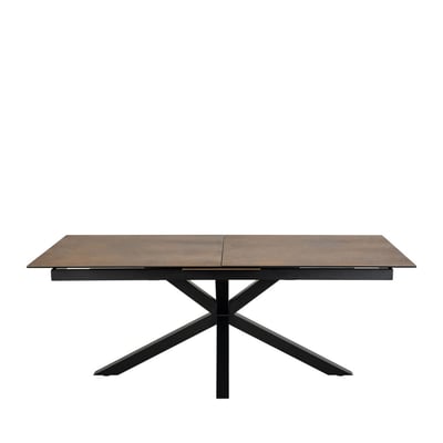 Table à manger extensible 6 à 12 personnes en céramique et métal 200-240x100cm- EURAME DRAWER