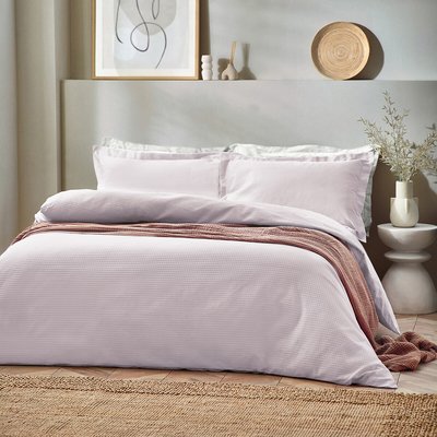 Waffle Cotton Textured Duvet Cover and Pillowcase Set YARD