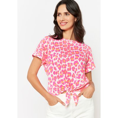 T-shirt noué imprimé léopard LOLALIZA
