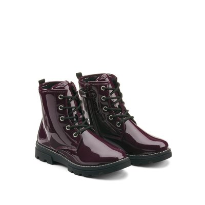 Boots in Lackoptik, Reissverschluss und Schnürung LA REDOUTE COLLECTIONS