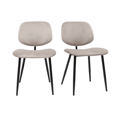 Chaises design pieds métal (lot de 2) TOBIAS MILIBOO