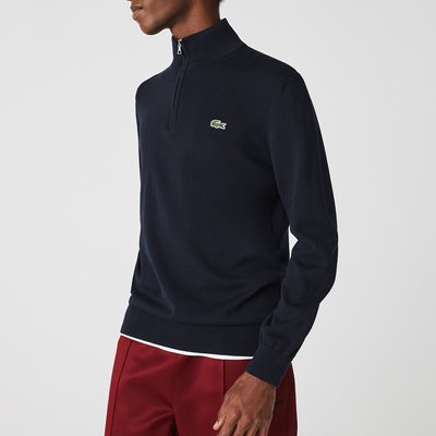 Pull collo alto con cerniera in cotone LACOSTE