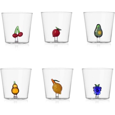 Verres  Fruits and Flowers set de 6 ICHENDORF