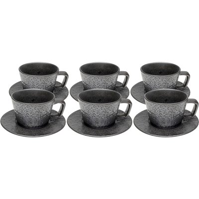 Tasses à espresso Cosmos noires set de 6 KARE DESIGN