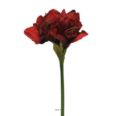 Amaryllis artificiel H 65 cm Superbe Rouge ARTIFICIELLES