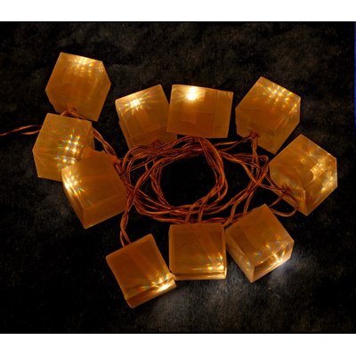 Guirlande cubes lumineux 10 Led blanc chaud DOUCEUR D'INTÉRIEUR