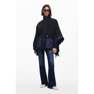 Poncho en denim combiné DESIGUAL
