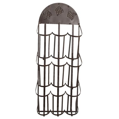 Porte bouteilles mural en métal 9 bouteilles 30x18x83cm WADIGA