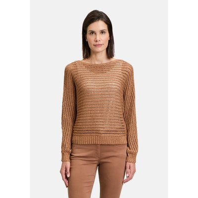 Pull-over en maille ajourée à encolure bateau BETTY BARCLAY