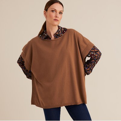 Poncho girocollo in fine maglia ANNE WEYBURN