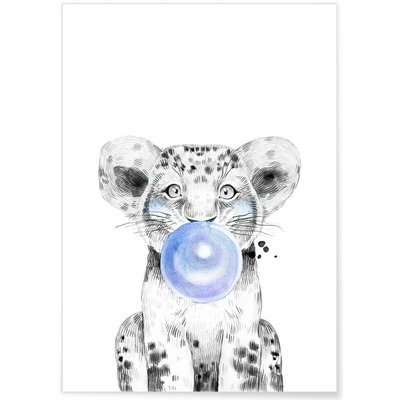 Poster Bulle de Lionceau Bleue L'AFFICHERIE