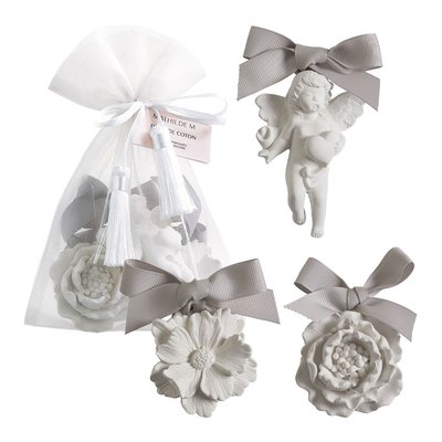 Pochon 3 décors parfumés Fleur de Coton MATHILDE M