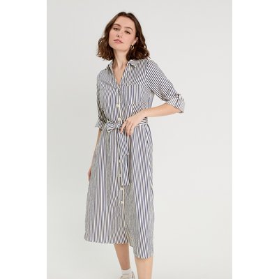 Robe longue chemise ceinturée CACHE CACHE