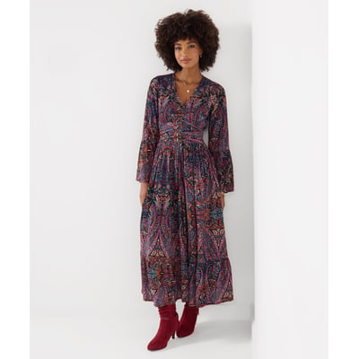 Robe Longue à Manches Longues Motif Cachemire JOE BROWNS