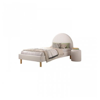 Lit Moon 90x200cm Blanc avec pouf VIPACK