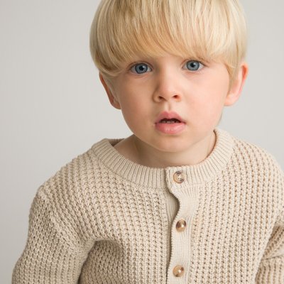 Fine Detailed Knit Jumper/Sweater with Grandad Collar LA REDOUTE COLLECTIONS