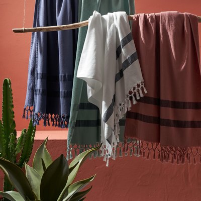Fouta XL coton bio, doublée éponge Antalya LA REDOUTE INTERIEURS
