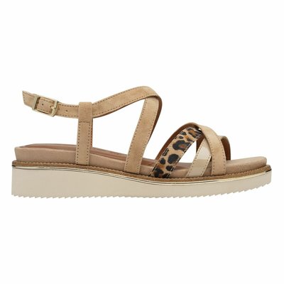 Sandales compensées en cuir TAMARIS
