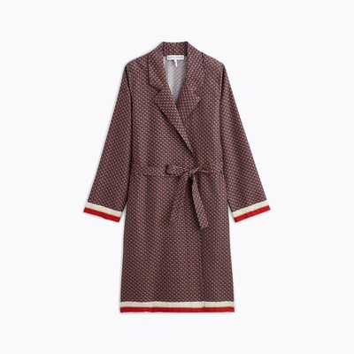 Robe de chambre col tailleur en satin, GABI LAURENCE TAVERNIER