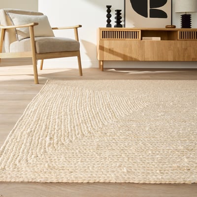Aftas Rectangular Bleached Jute Rug LA REDOUTE INTERIEURS