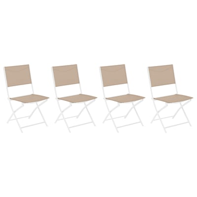Lot de 4 chaises de jardin pliantes en acier MODULA HESPERIDE