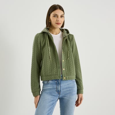 Veste Femme Taille 46 Multicolore En Polyester - Occasion Très Bon état | Longueur 74 Cm