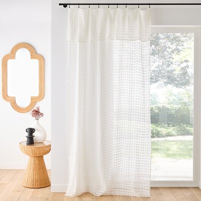 Marsali Checked Cotton & Linen Voile Curtain LA REDOUTE INTERIEURS