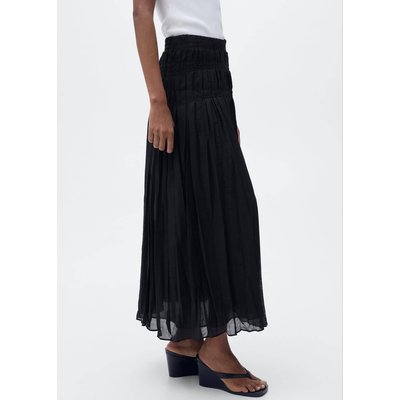 Jupe midi froncée MANGO