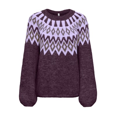 Pull manches longues imprimé jacquard ONLY