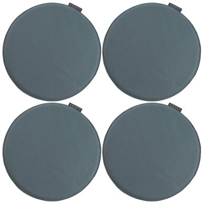 Galettes de chaise rondes imitation cuir LUIS 37cm- lot de 4 MAGMA HEIMTEX