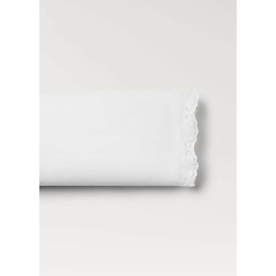 Taie d'oreiller en coton brodé ajouré 45x110 cm MANGO HOME