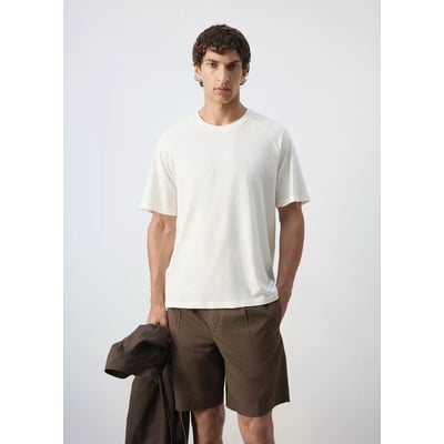 T-shirt relaxed fit en mélange de coton et lin MANGO MAN