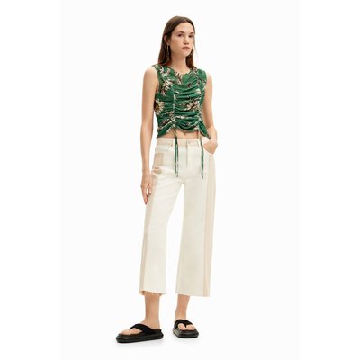 Desigual - Pantalon cropped bicolore DESIGUAL