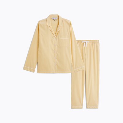 Pyjama col tailleur en popeline de coton, ESSENTIEL VICHY LAURENCE TAVERNIER
