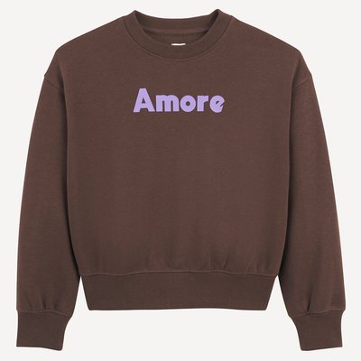 Felpa girocollo con scritta LA REDOUTE COLLECTIONS