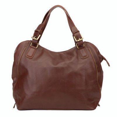 Grand sac à main en cuir lisse italien CAMELIA OH MY BAG
