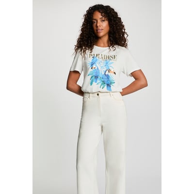 T-shirt imprimé col rond MORGAN