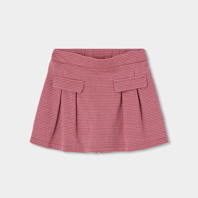 Jupe-short fille maille pied-de-poule BOBOLI