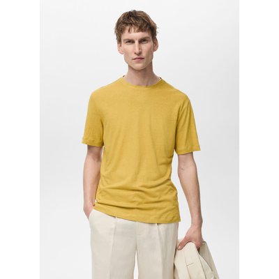 T-shirt lin slim-fit MANGO MAN