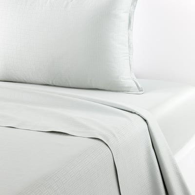 Drap plat en satin de coton beige, LATTICE BOSS HOME