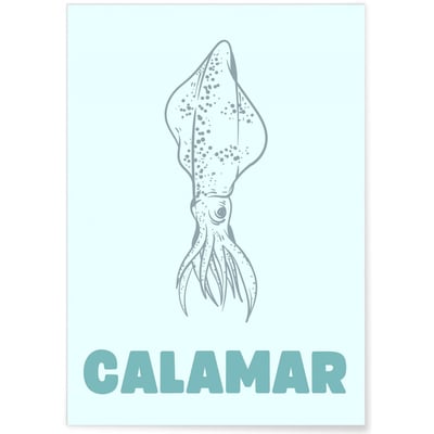 Affiche Calamar L'AFFICHERIE