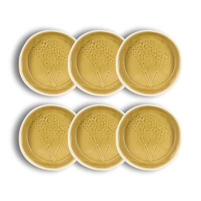 Lot de 6 assiettes coupes en grès 15cm, FLÉ OGO LIVING
