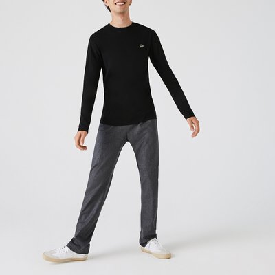Embroidered Logo T-Shirt in Jersey Cotton with Long Sleeves LACOSTE