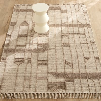 Tapis tissé main, en laine et coton, Baatha AM.PM