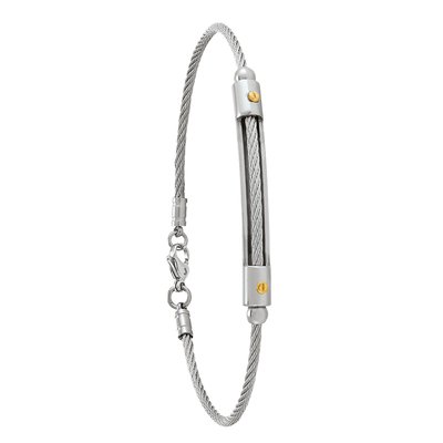 KAMEO - Steel bracelet, gold screw JOURDAN BIJOUX