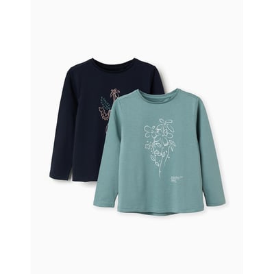 Lot de 2 T-shirts à manches longues avec imprimés de l'art ZIPPY