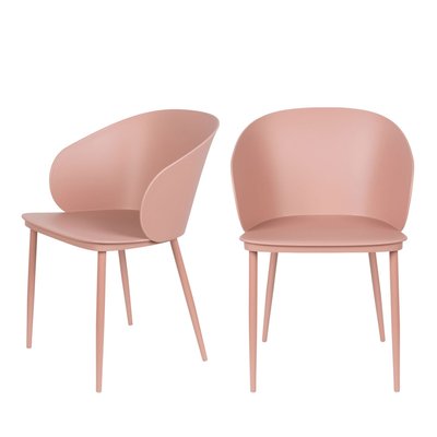 Lot de 2 chaises en résine et métal- GIGI DRAWER