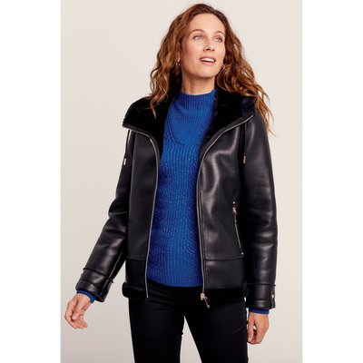 Veste cuir capuche femme La Redoute