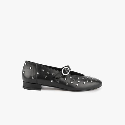 Ballerine cuir lisse / clous CASSANDRE MAISON TOUFET
